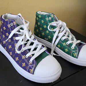 Fleur de Lis high top tennis shoes